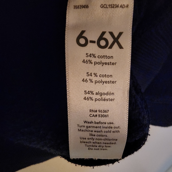 (2/$15) Oshkosh B'Gosh Bonjour Flippy Sequin Navy Sweatshirt - Picture 6 of 6